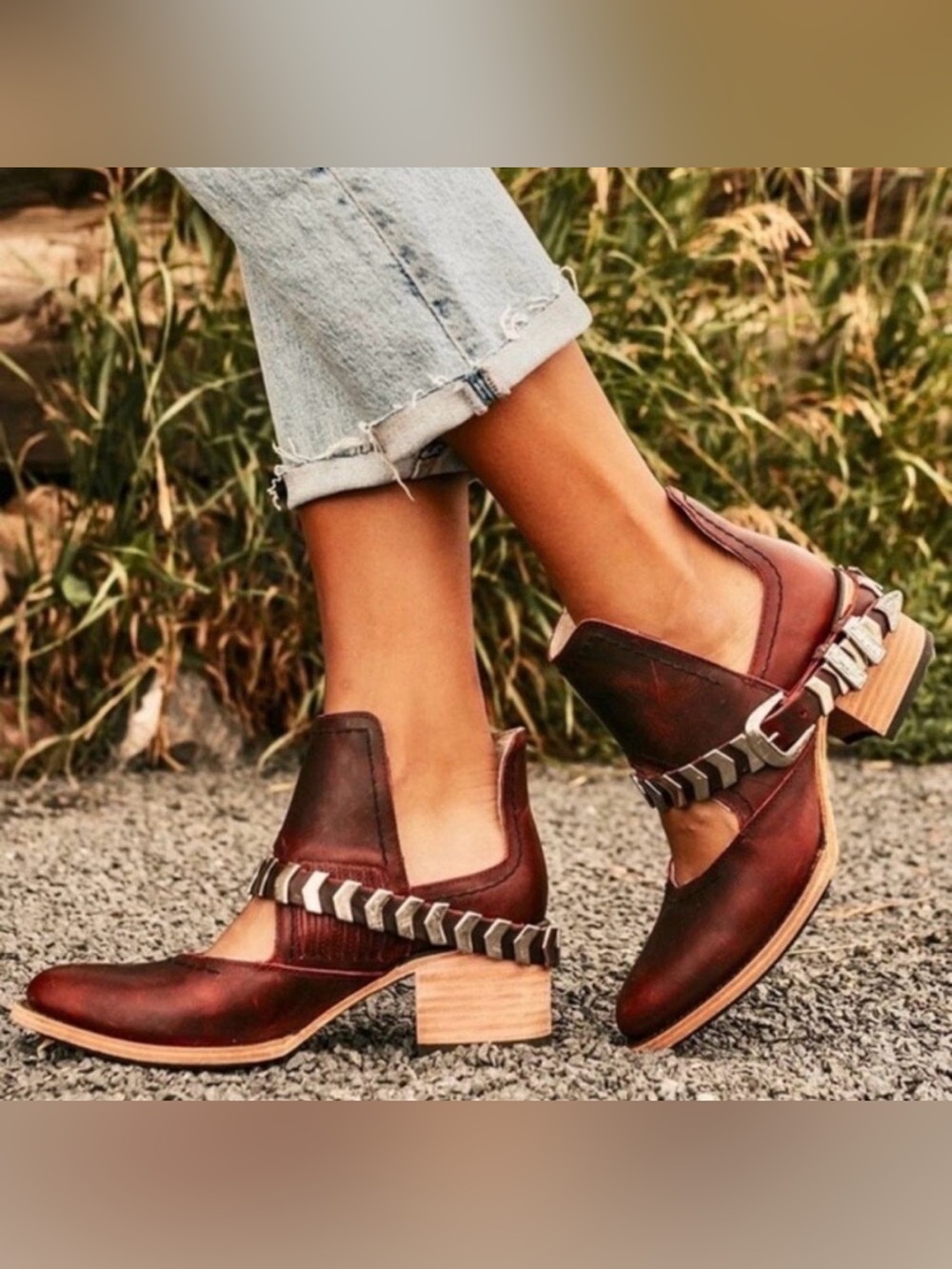 FREEBIRD Blade Ankle Bootie in Burgundy